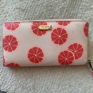 Kate spade large Grapefruit wallet